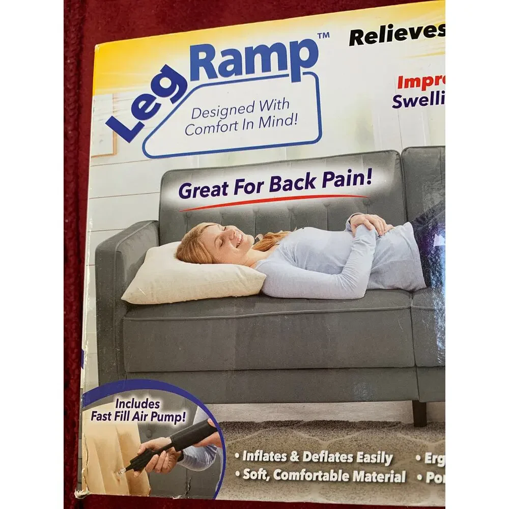 Leg Ramp for Back, Hip, Knee, and Leg Pain Relief, Improves Circulation